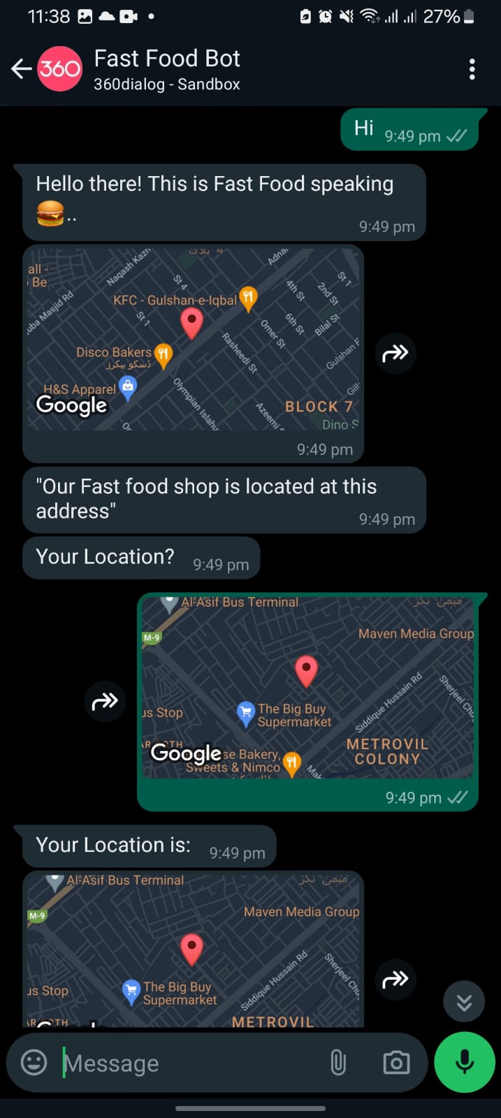 WhatsApp Bot for Fast Food Restaurants gallery