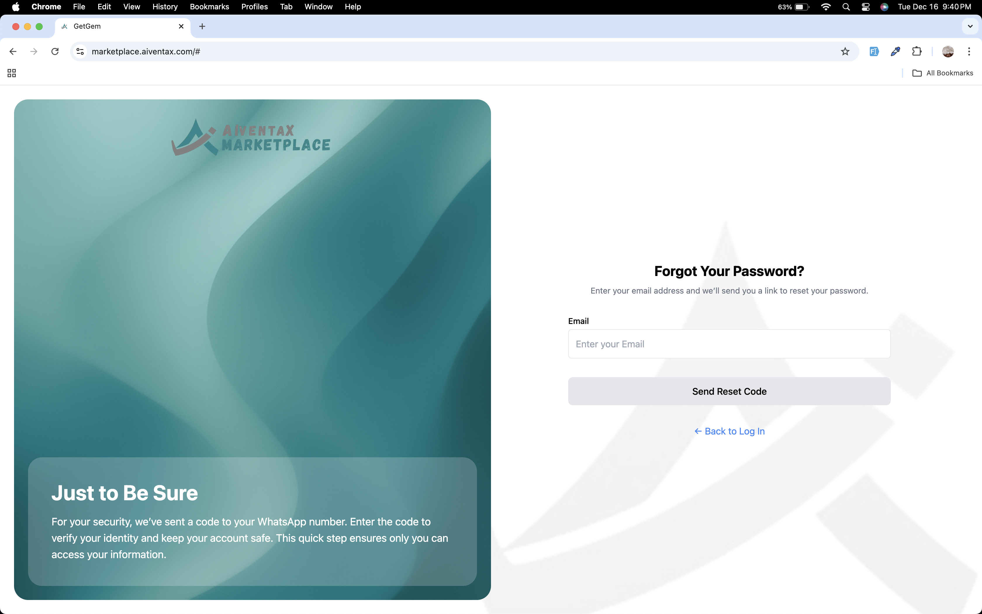 Authentication & Identity screen