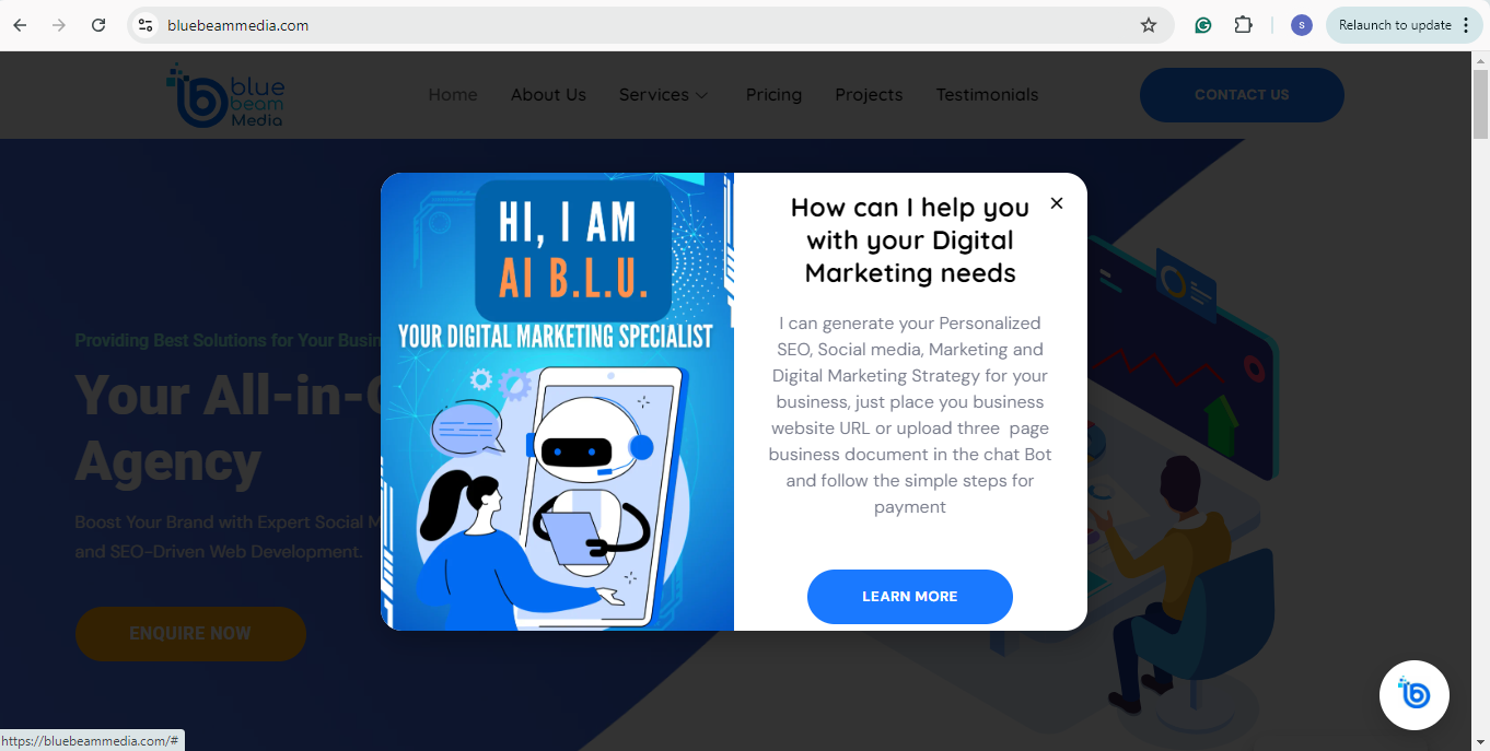 BLU – AI Digital Marketing Bot gallery