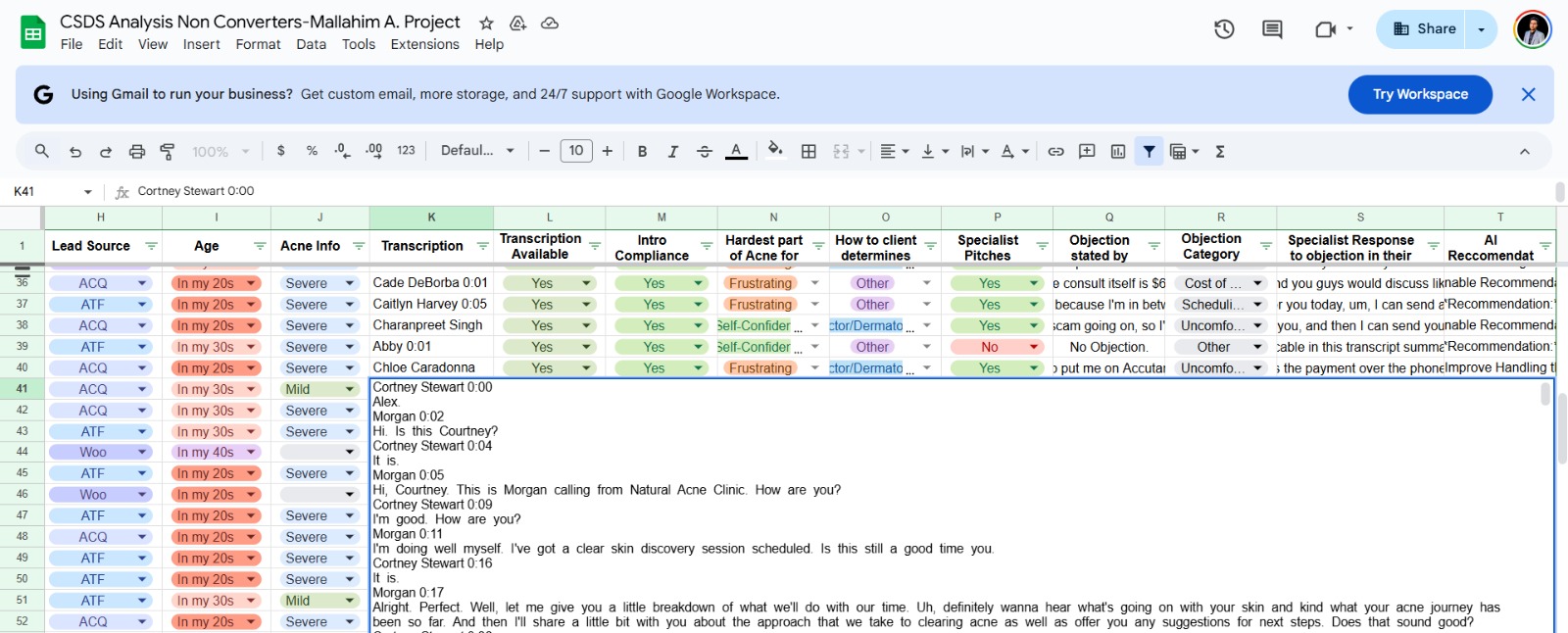 AI-Powered Call Transcript Insight Extraction & Sheets Integration gallery